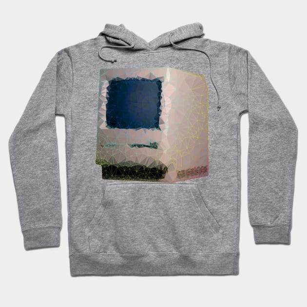 Low Poly Macintosh Plus with Gradient Color Edges Hoodie by TRIME